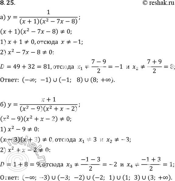 Изображение Упр.8.25 ГДЗ Мордкович 9 класс